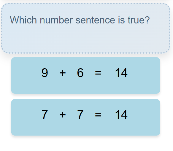 Which number sentence is true